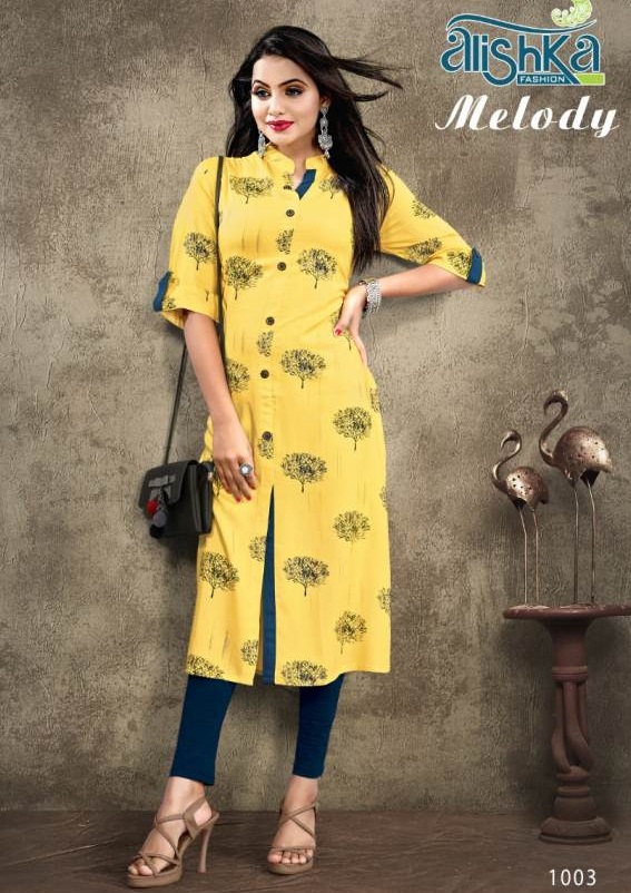 Alishka By Melody Casual Wear Rayon Kurtis Catalogue