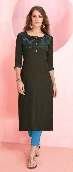 Arihant By Rozmin Two Tone Running Wear Rayon Kurtis Catalogue