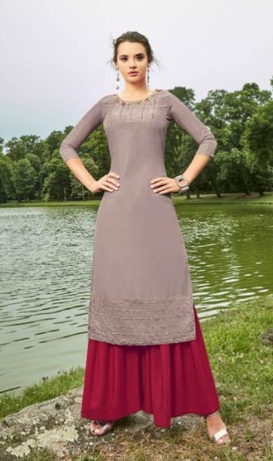 Arihant By Glorious Rich Look Muslin Silk Kurti With Bottom