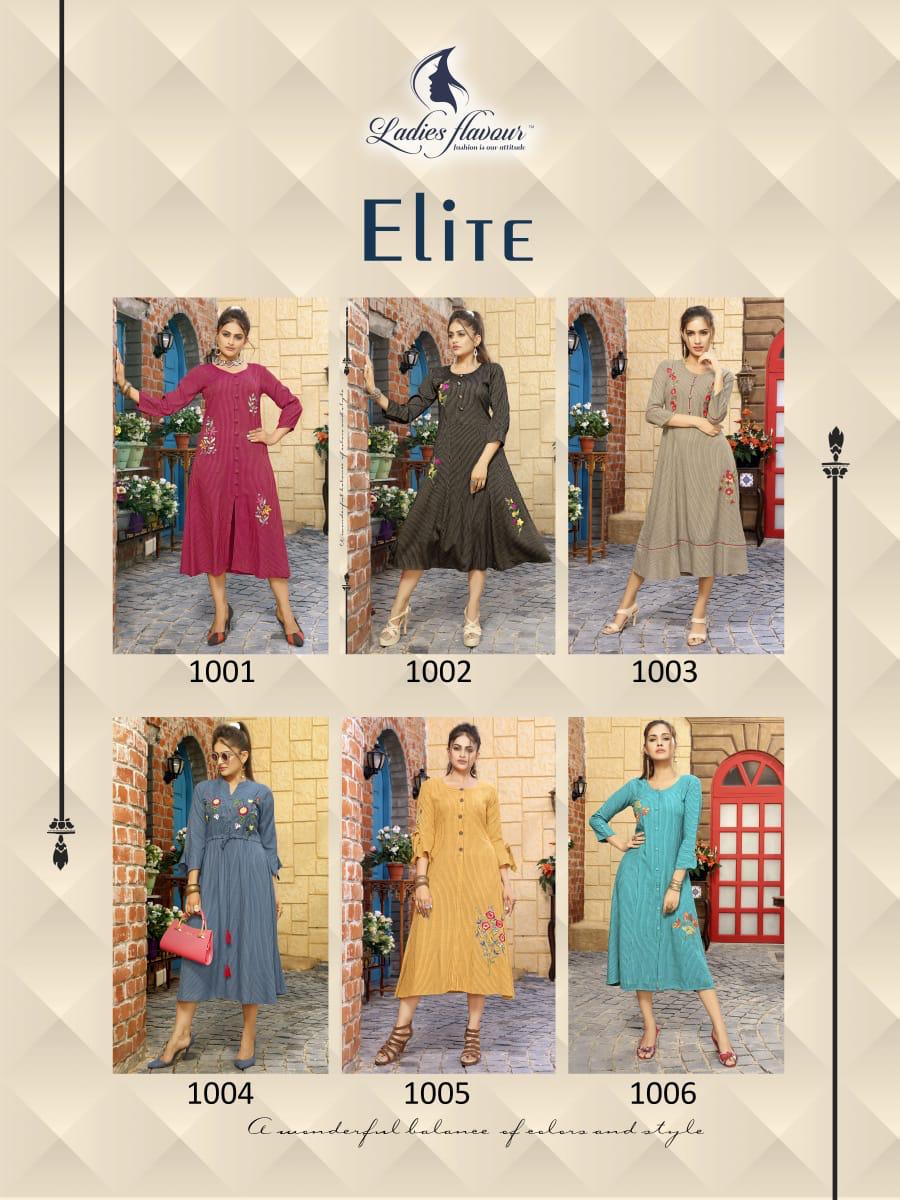 Ladies Flavour Presents Elite Kurtis Catalog