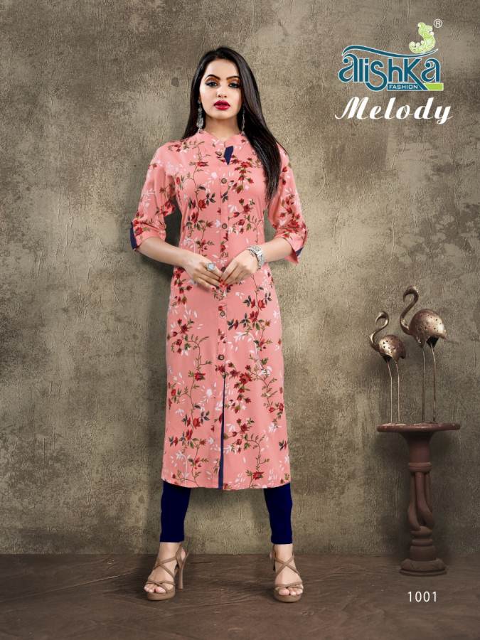 Alishka By Melody Casual Wear Rayon Kurtis Catalogue