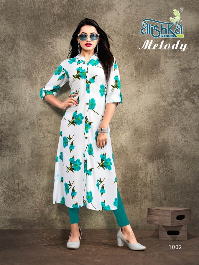 Alishka By Melody Casual Wear Rayon Kurtis Catalogue