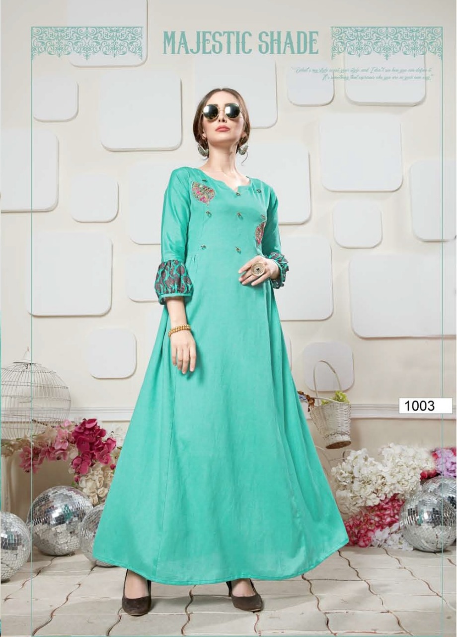 Amore Present Latest Collection Of Vaarahi Vol 7 Long Kurtis Catalogue.