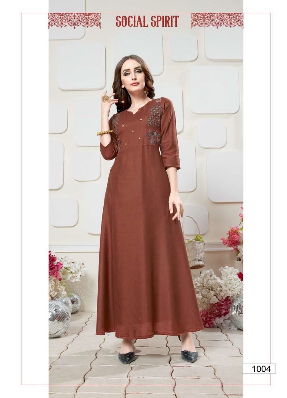 Amore Present Latest Collection Of Vaarahi Vol 7 Long Kurtis Catalogue.