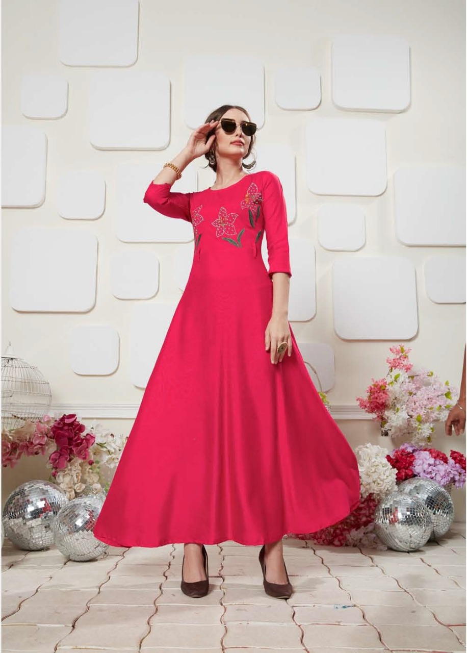 Amore Present Latest Collection Of Vaarahi Vol 7 Long Kurtis Catalogue.