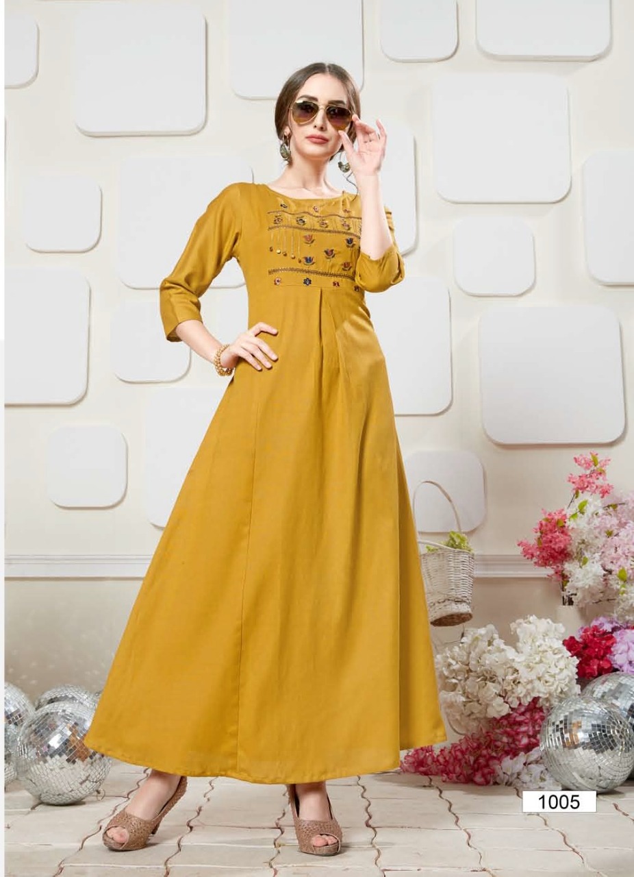 Amore Present Latest Collection Of Vaarahi Vol 7 Long Kurtis Catalogue.