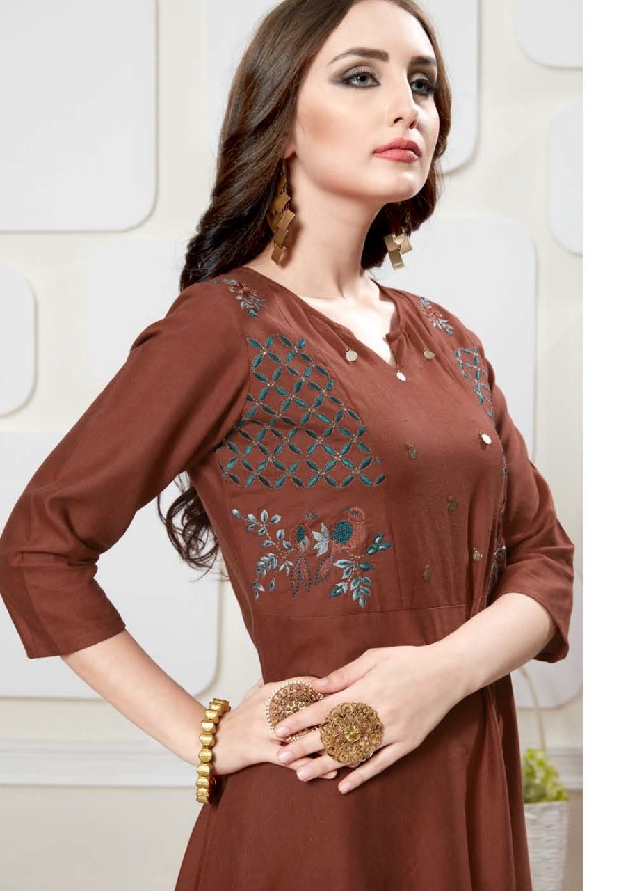 Amore Present Latest Collection Of Vaarahi Vol 7 Long Kurtis Catalogue.