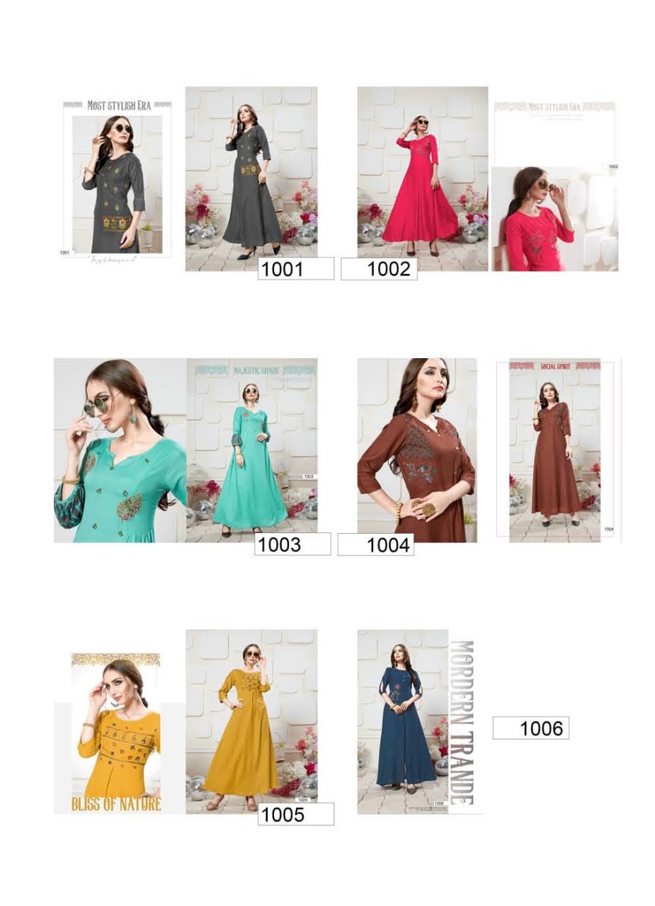 Amore Present Latest Collection Of Vaarahi Vol 7 Long Kurtis Catalogue.