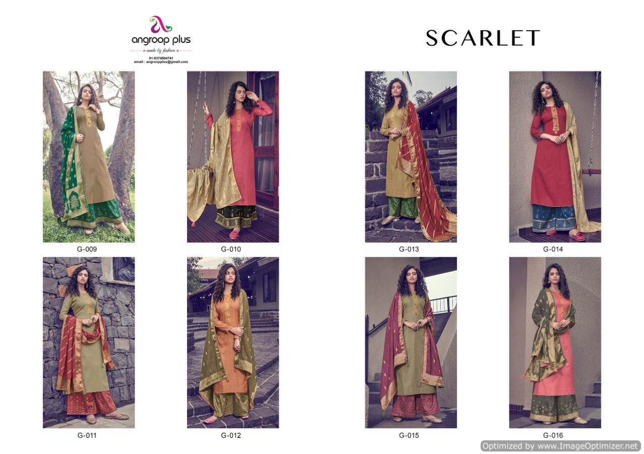 Angroop By Scarlet Designer Tussar Silk Salwar Suits Collection.