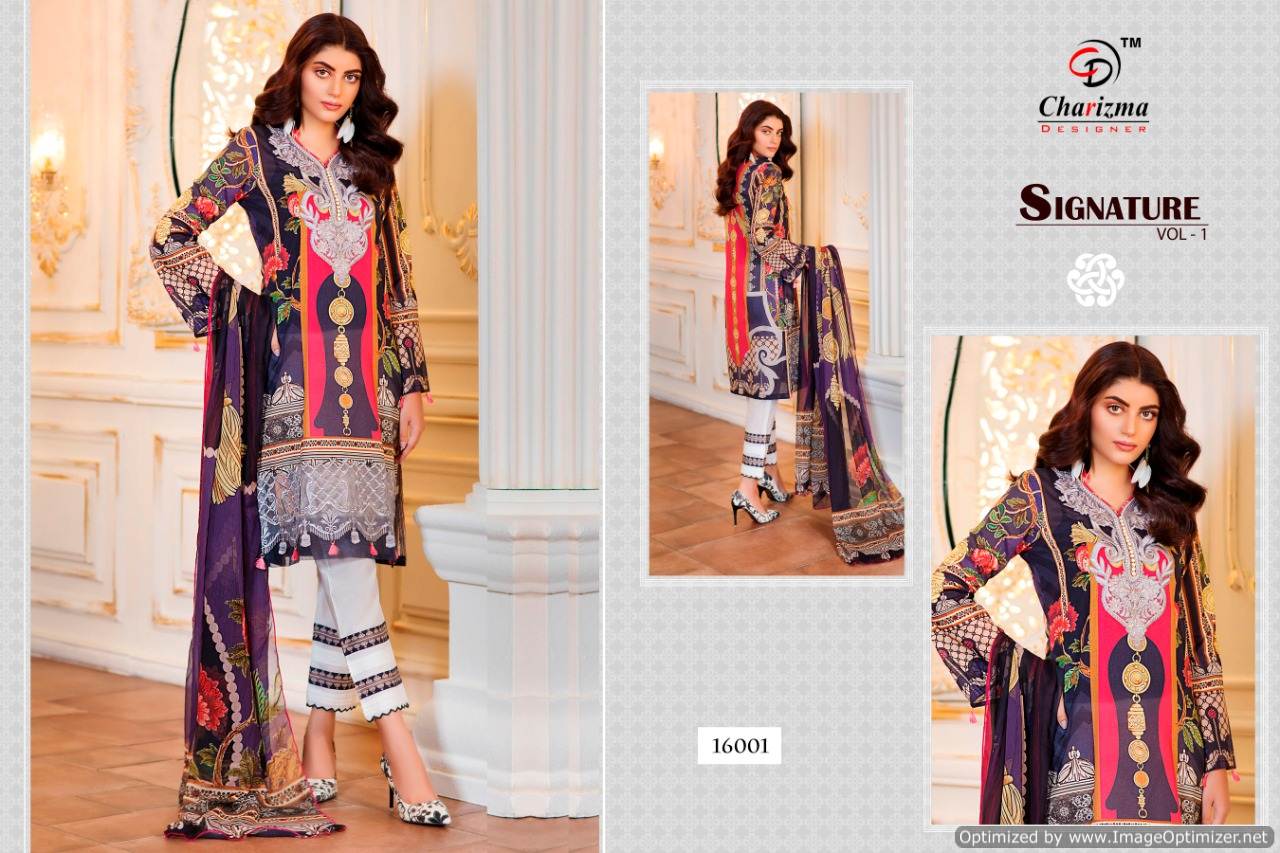 Charizma By Signature Vol 1 Muslin Silk Cotton Pakistani Suits Collection