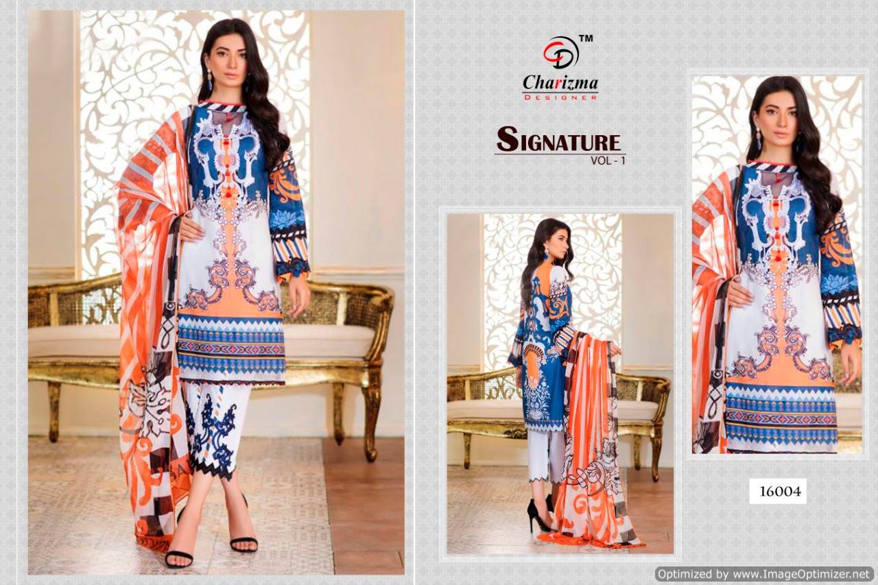 Charizma By Signature Vol 1 Muslin Silk Cotton Pakistani Suits Collection