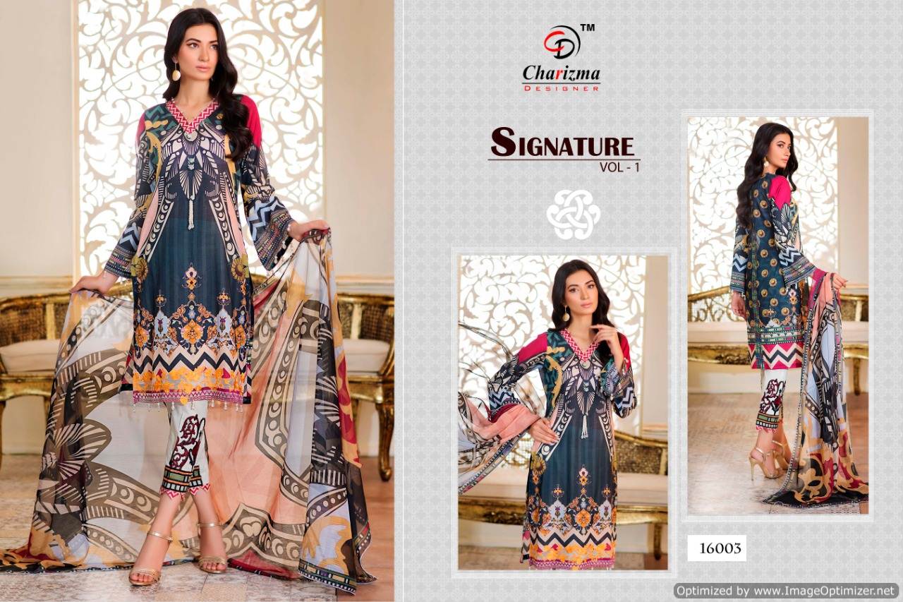 Charizma By Signature Vol 1 Muslin Silk Cotton Pakistani Suits Collection