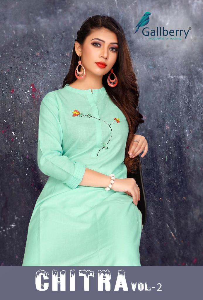 Gallberry Presents Chitra Vol 2 Casual Wear Kurtis And Plazzo Catalogue