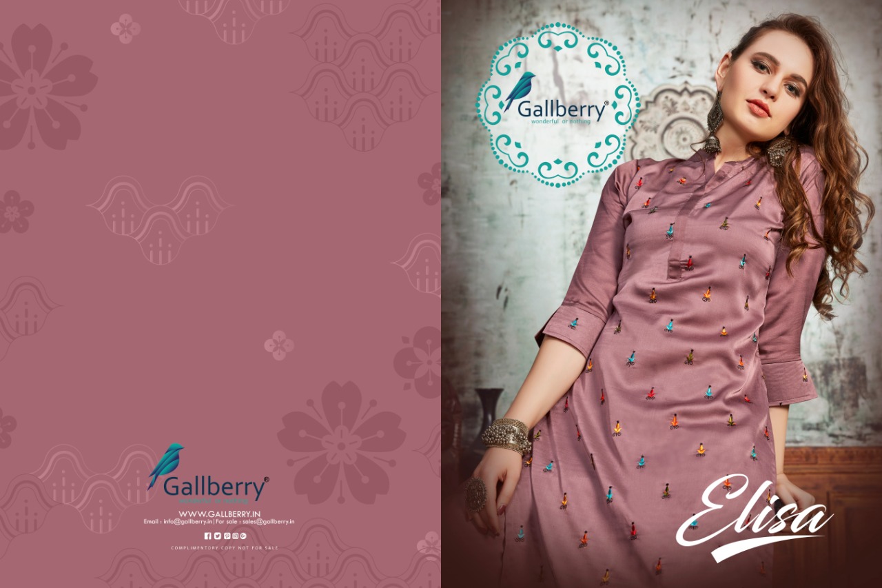 Gallberry Present Elisa Heavy Party Wear Kurtis With Plazzo Collection.