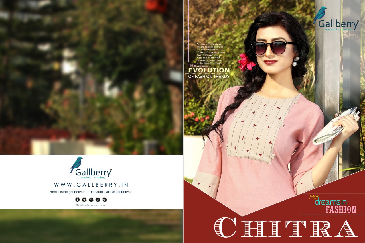 Gallberry Present Chitra  Casual Wear Kurtis And Plazzo Catalogue.