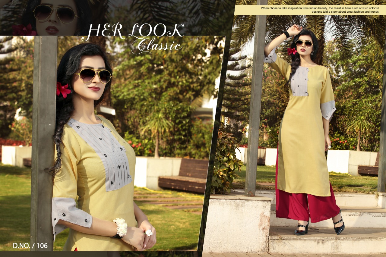 Gallberry Present Chitra  Casual Wear Kurtis And Plazzo Catalogue.