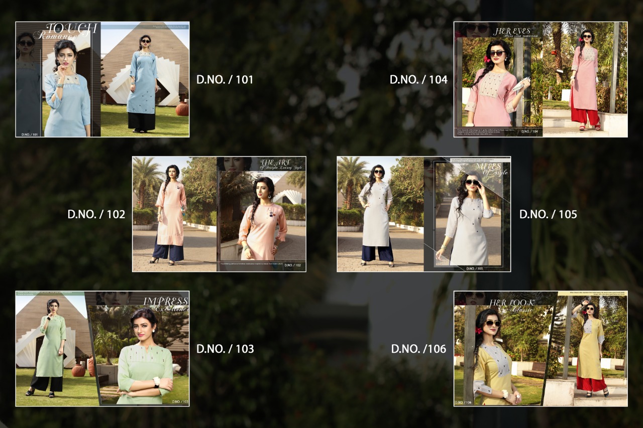 Gallberry Present Chitra  Casual Wear Kurtis And Plazzo Catalogue.