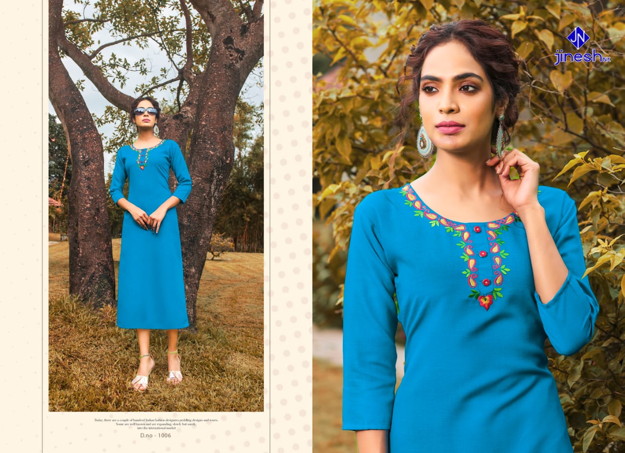 Jinesh Nx Present Aashiqui Plus Vol 1 Casual Wear Kurtis Catalogue.