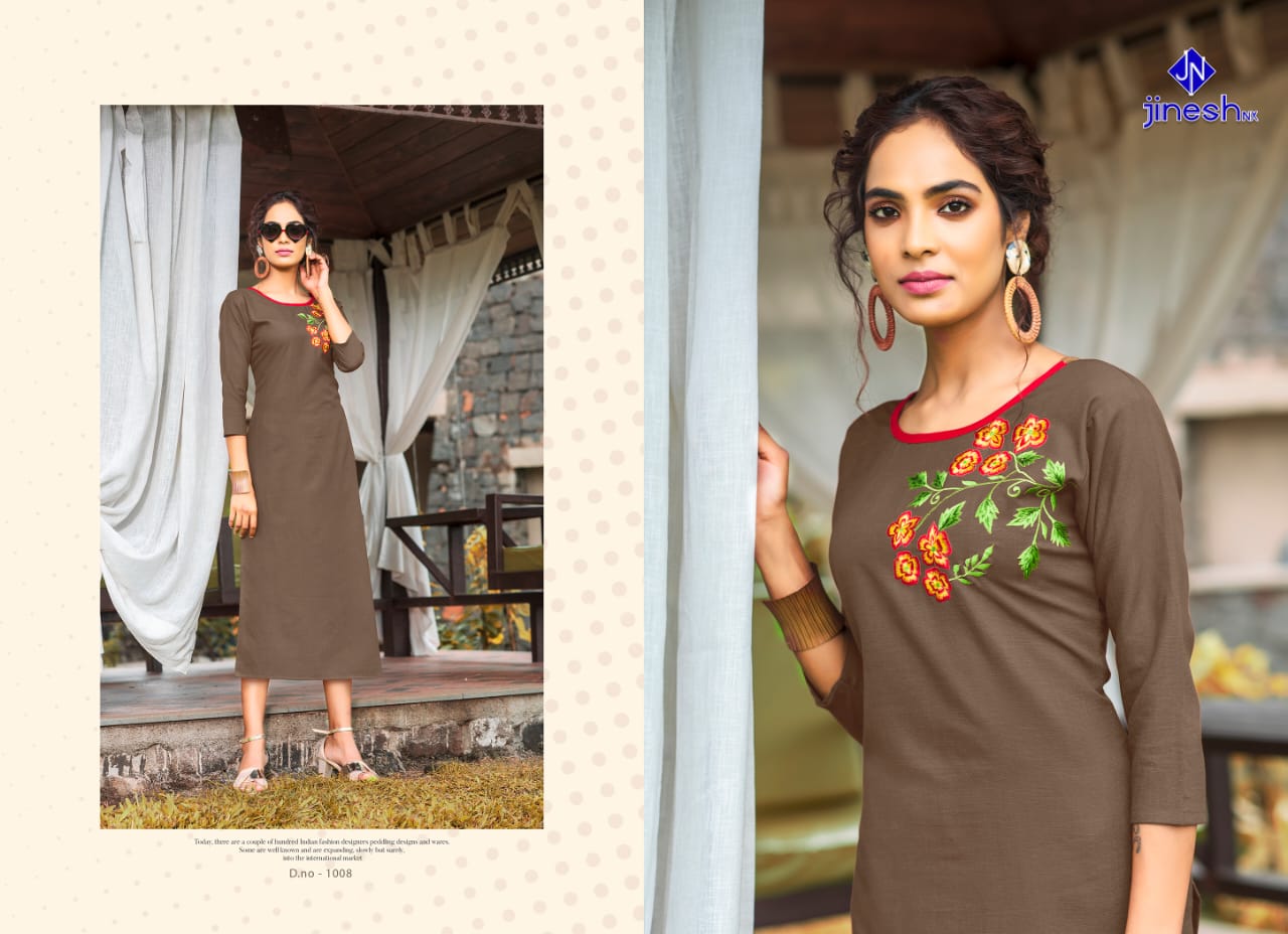 Jinesh Nx Present Aashiqui Plus Vol 1 Casual Wear Kurtis Catalogue.