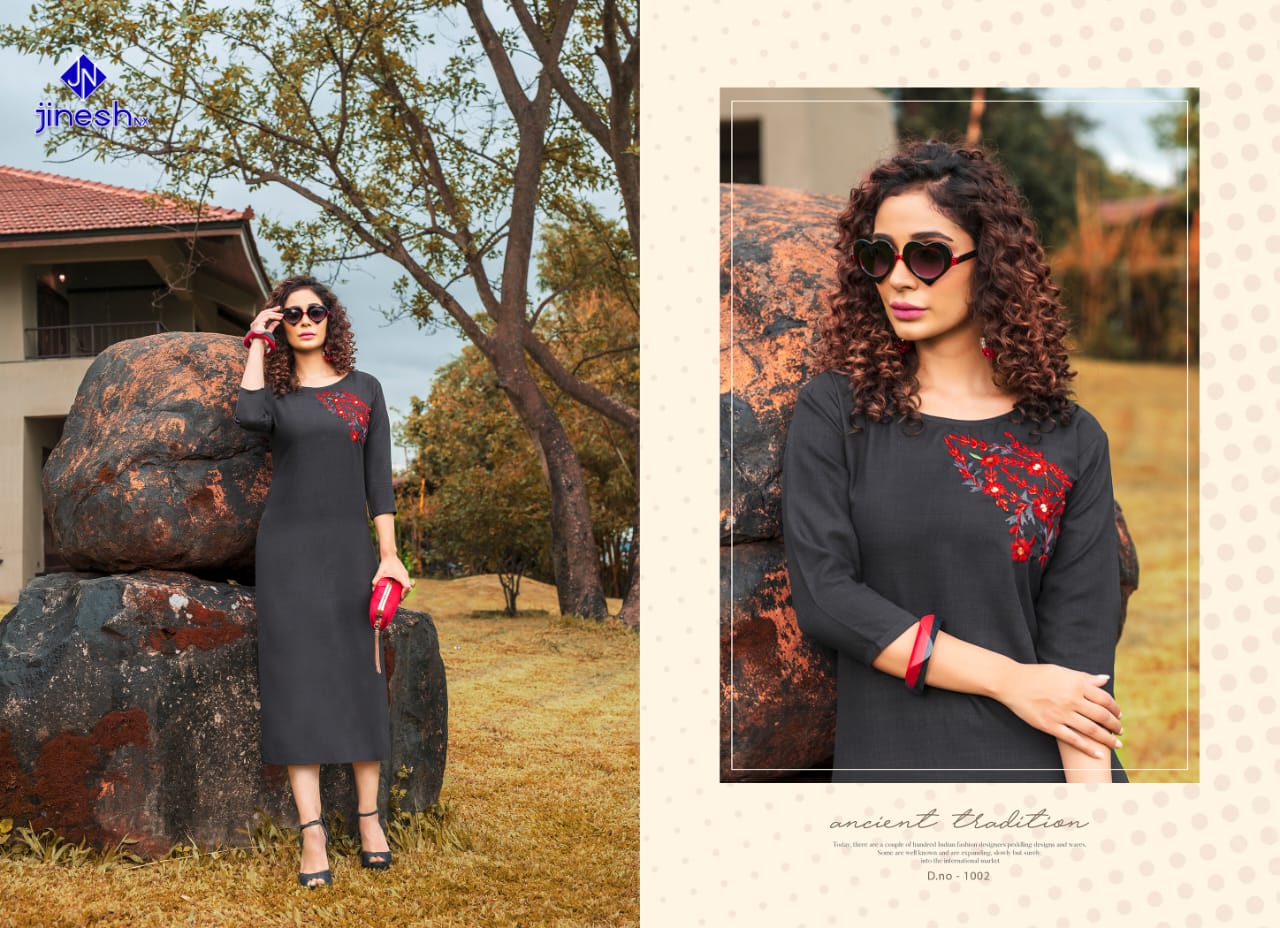 Jinesh Nx Present Aashiqui Plus Vol 1 Casual Wear Kurtis Catalogue.