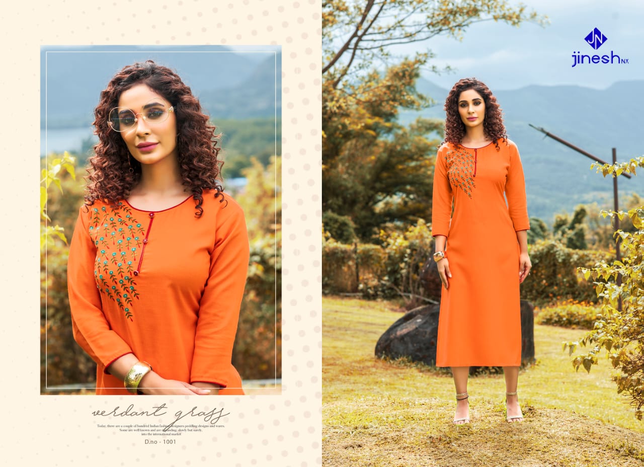 Jinesh Nx Present Aashiqui Plus Vol 1 Casual Wear Kurtis Catalogue.