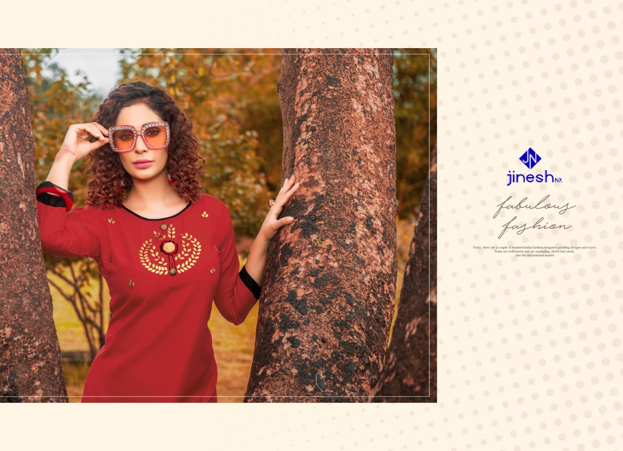 Jinesh Nx Present Aashiqui Plus Vol 1 Casual Wear Kurtis Catalogue.