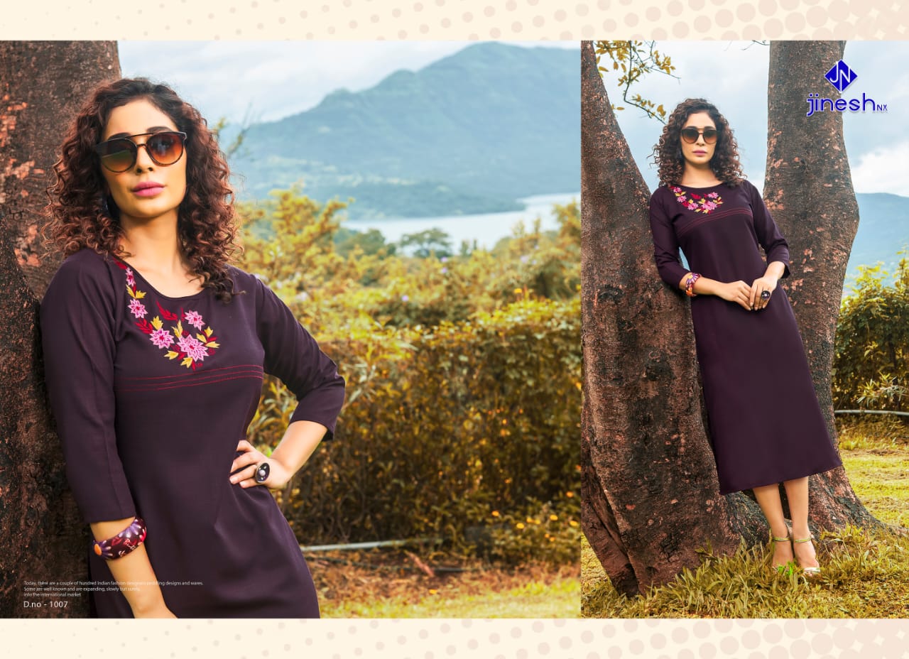 Jinesh Nx Present Aashiqui Plus Vol 1 Casual Wear Kurtis Catalogue.