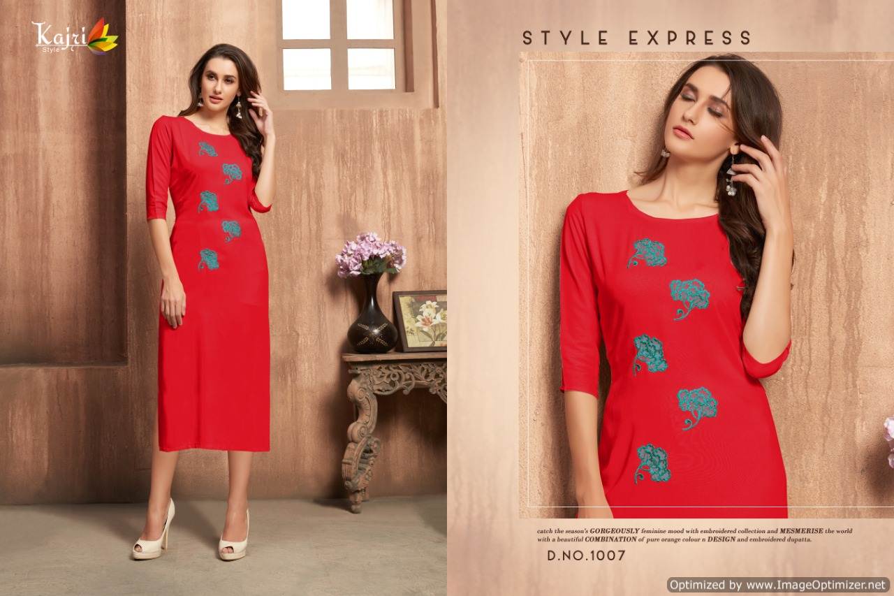 Kajri By Florence Vol 1 Printed Stylish Kurtis Catalogue