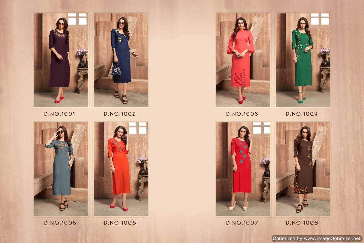 Kajri By Florence Vol 1 Printed Stylish Kurtis Catalogue