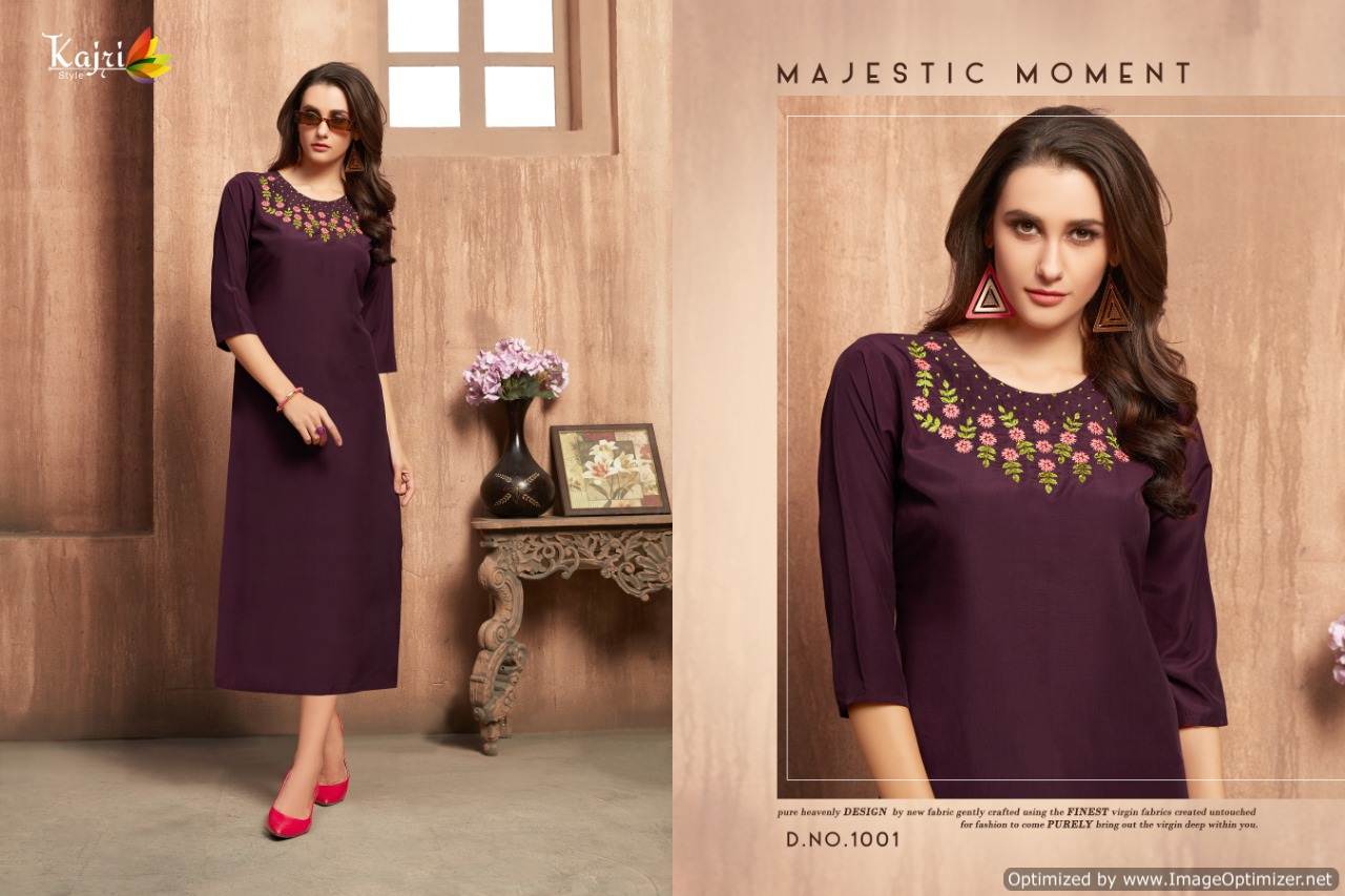 Kajri By Florence Vol 1 Printed Stylish Kurtis Catalogue