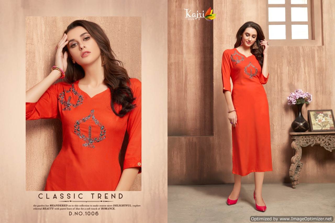 Kajri By Florence Vol 1 Printed Stylish Kurtis Catalogue