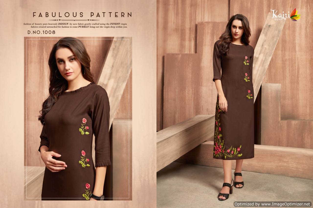 Kajri By Florence Vol 1 Printed Stylish Kurtis Catalogue