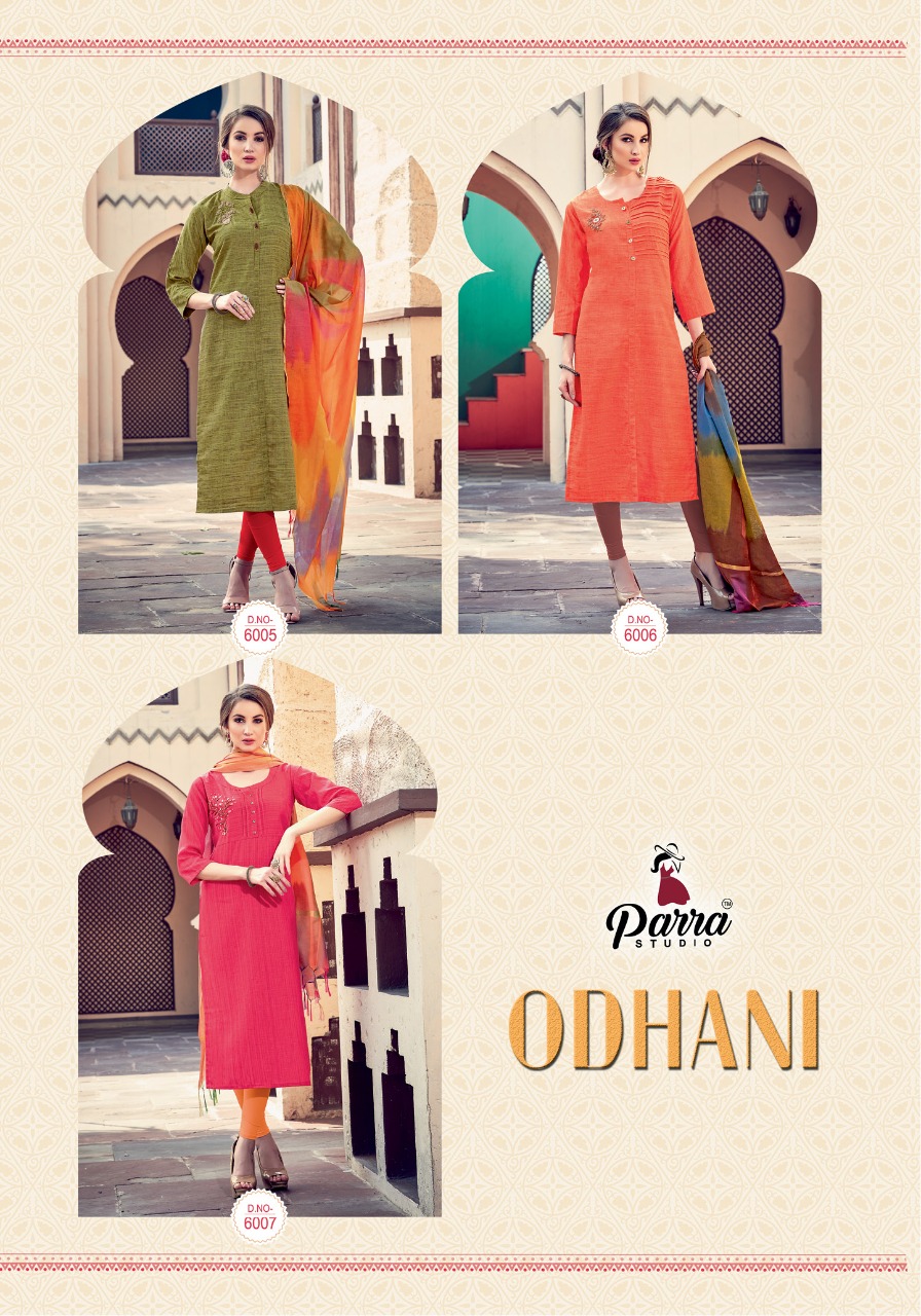 Parra Studio Present Odhani Kurtis And Dupatta Collection.