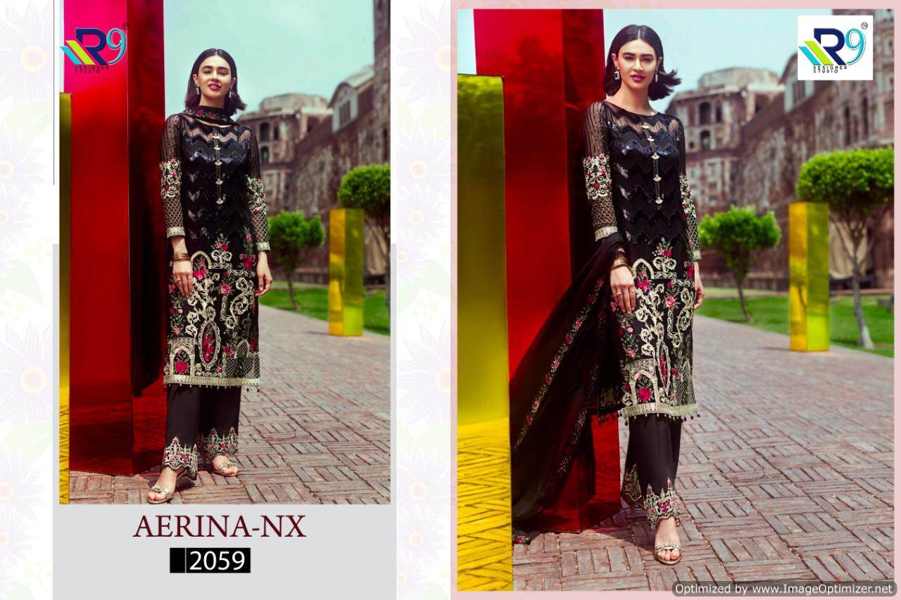 R9 By Aerina Nx Heavy Faux Georgette Pakistani Salwar Suit Collection