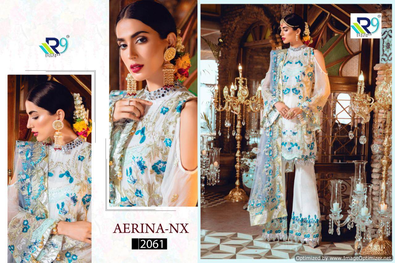 R9 By Aerina Nx Heavy Faux Georgette Pakistani Salwar Suit Collection