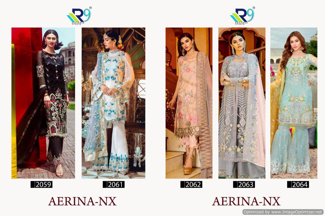 R9 By Aerina Nx Heavy Faux Georgette Pakistani Salwar Suit Collection