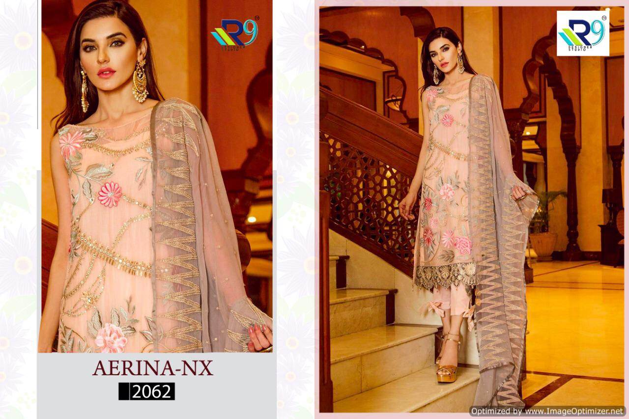 R9 By Aerina Nx Heavy Faux Georgette Pakistani Salwar Suit Collection