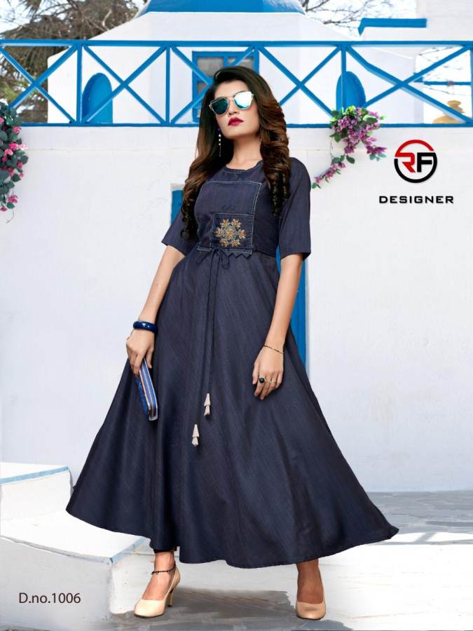 Designer Rani Color Embroidered Dress Material