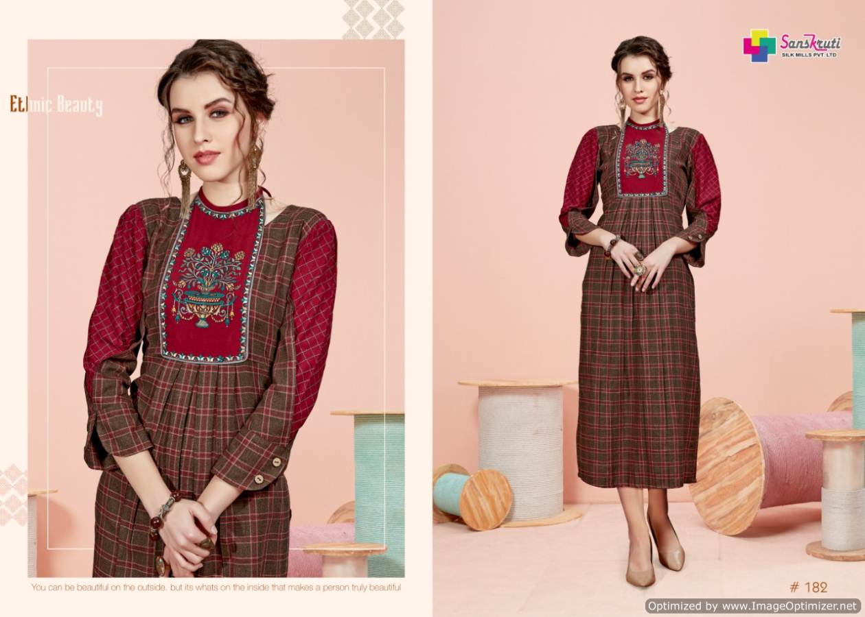 Sanskruti By Aafiya Stylish Winter Collection Kurtis Catalogue