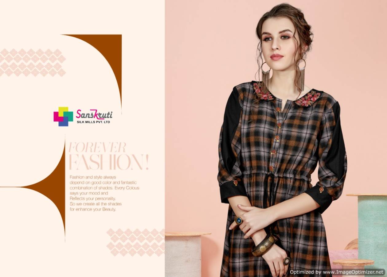 Sanskruti By Aafiya Stylish Winter Collection Kurtis Catalogue