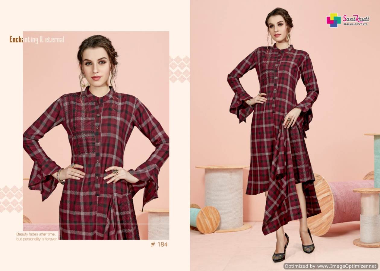 Sanskruti By Aafiya Stylish Winter Collection Kurtis Catalogue