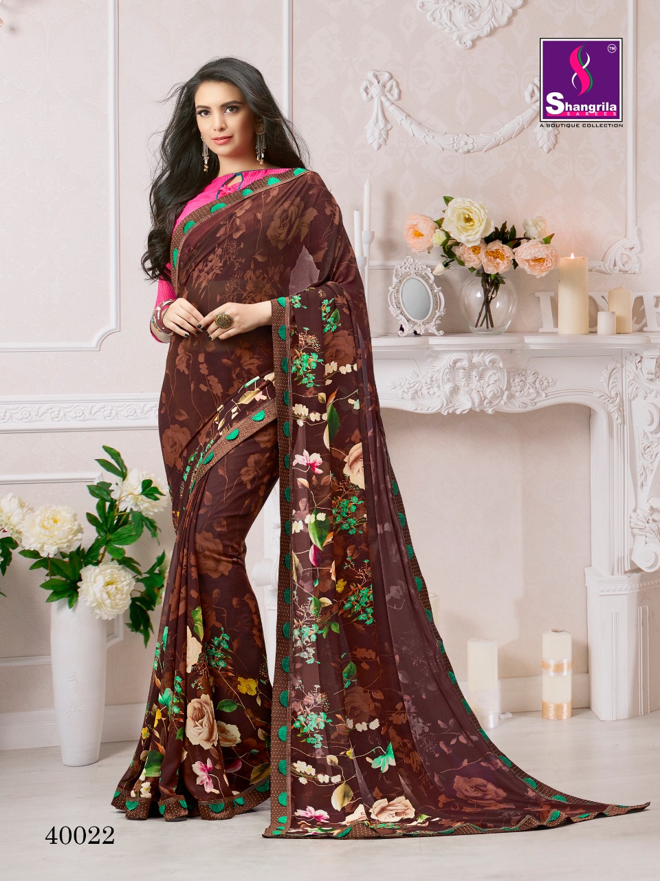 Ladies designer fancy party wear Floral Printed Sarees at Rs.180/Piece in  delhi offer by Devi Embroidery Saree House