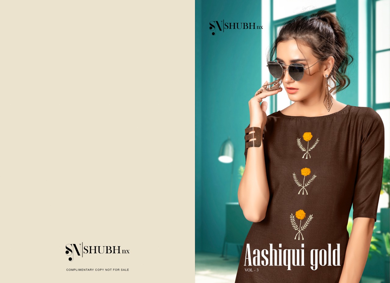 Shubh Nx Present Aashiqui Gold Vol 3 Casual Wear Kurtis Catalogue