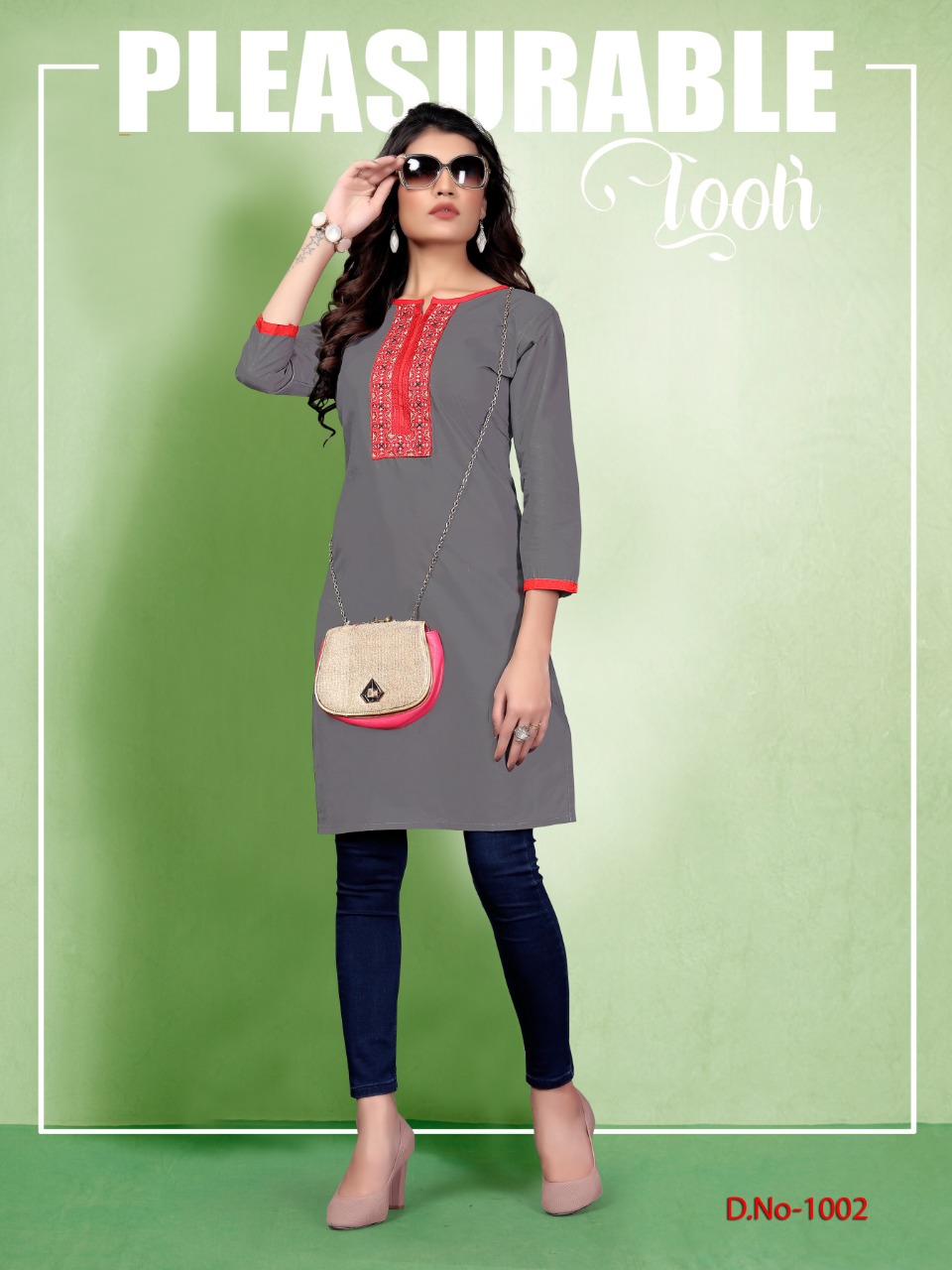 Watermelon Present Pari Casual Wear Kurtis Collection.