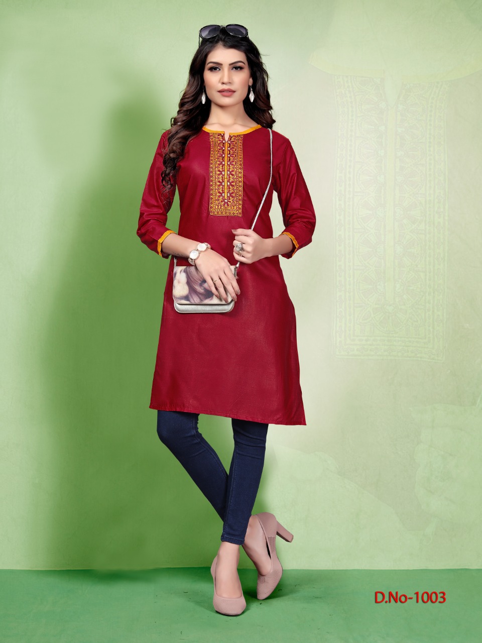 Watermelon Present Pari Casual Wear Kurtis Collection.