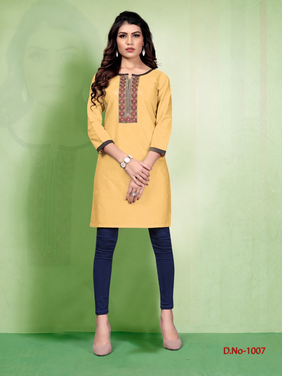 Watermelon Present Pari Casual Wear Kurtis Collection.