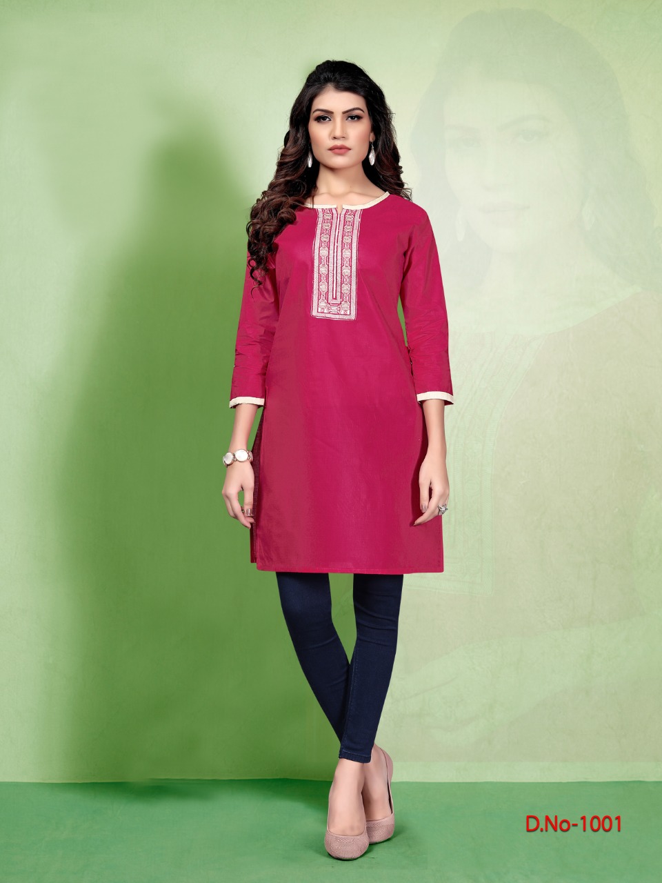 Watermelon Present Pari Casual Wear Kurtis Collection.