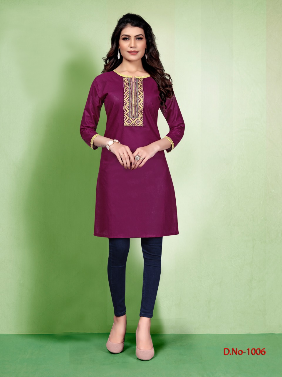 Watermelon Present Pari Casual Wear Kurtis Collection.