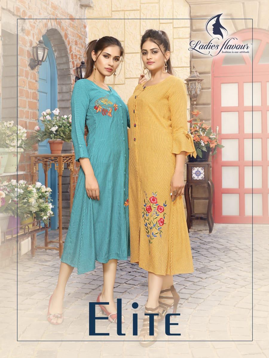 Ladies Flavour Presents Elite Kurtis Catalog