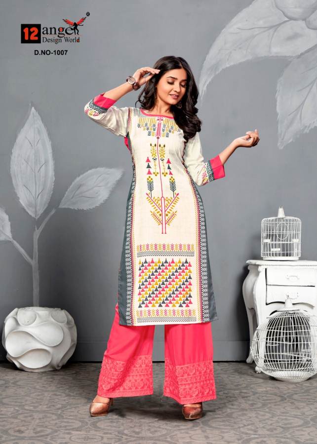 12angel By Marin Vol 2 Long Kurti With Palazzo Catalogue